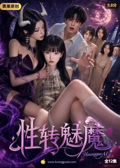 黄果短剧本季封面主推《性转魅魔》竖屏海报